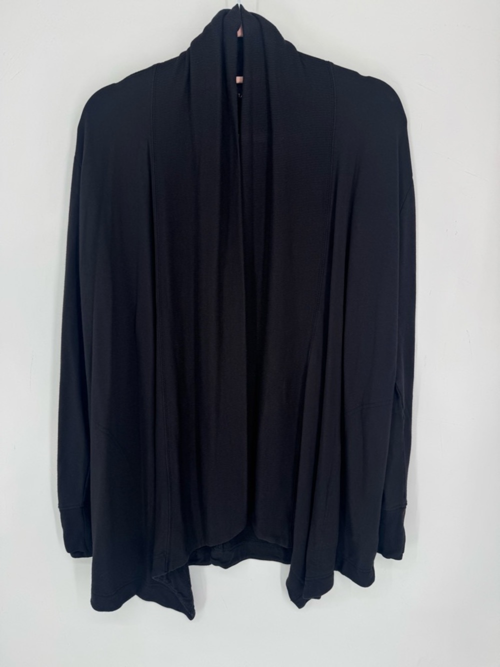 Athleta Women's Black Open-Front Basic Cardigan Size Medium